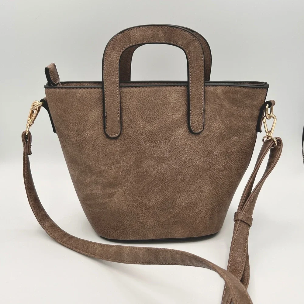 Snakeskin‎ Print Crossbody Bucket Handbag Statement Bag